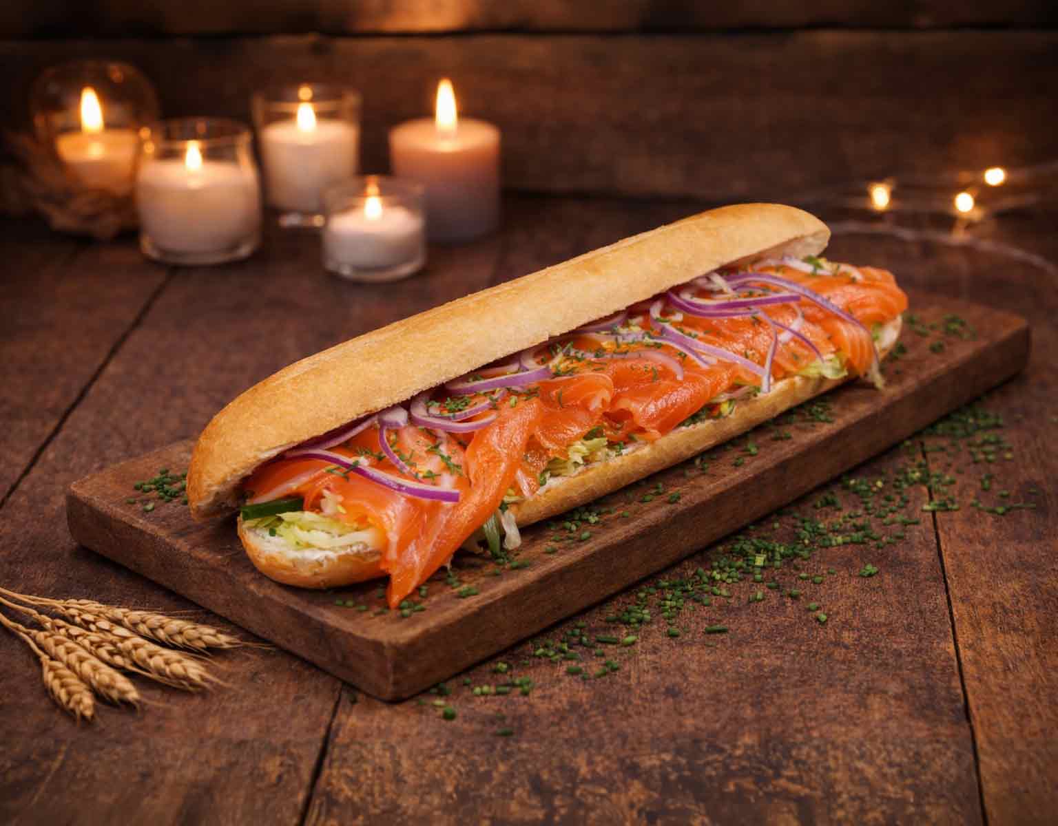 Broodje gerookte zalm
